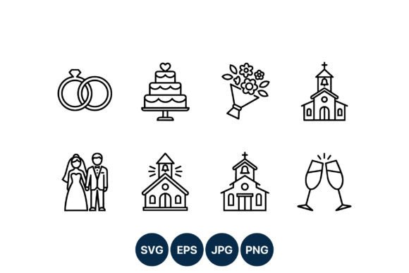 Celebrate Love with Stunning Wedding Ring & Cake Design Assets
