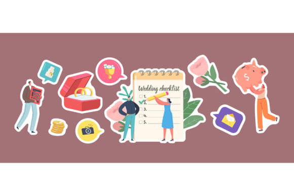 Charming Wedding Planning Stickers: Design Ideas & Uses