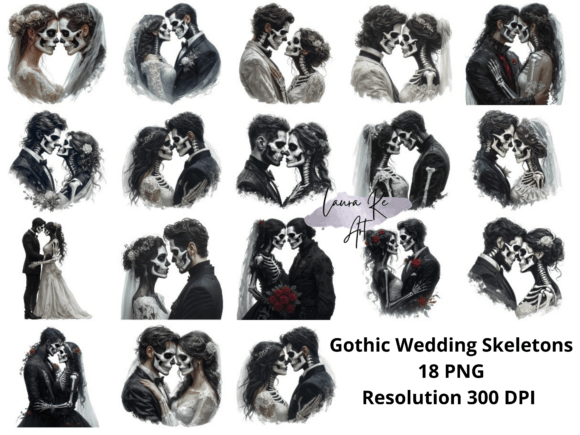 Gothic Wedding Skeletons: Bold Designs for Dark Romance