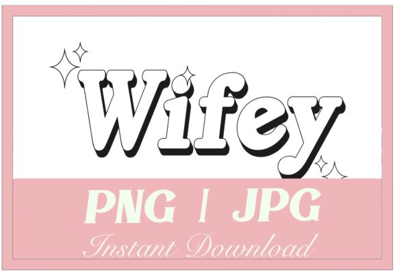 Retro Wifey Band Tee Bride Wedding Clip: A Design Asset with Attitude