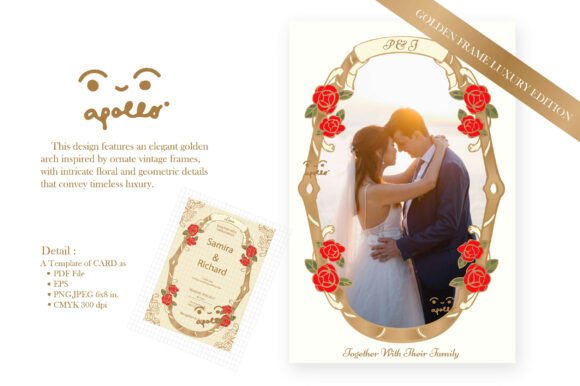 Timeless Romance: Unveiling the Roses Wedding Invitation Set02