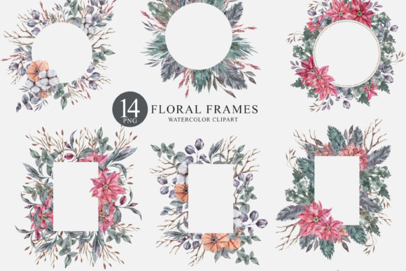 Warm Winter & Wedding Frames: A Cozy Clipart Collection