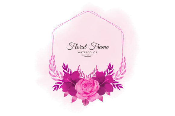 Watercolor Wedding Floral Frame Design: A Botanical Asset for Creatives