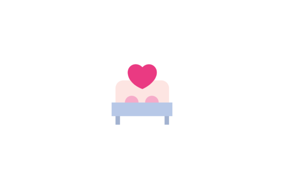 Wedding - Bridal Bed Icon Svg: A Versatile Design Asset
