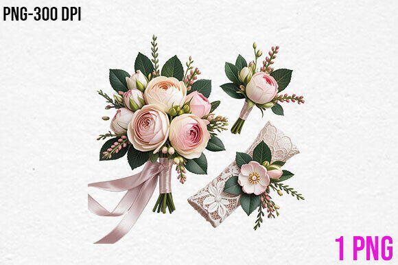 Wedding Floral Set Clipart PNG: Elevate Your Creative Projects